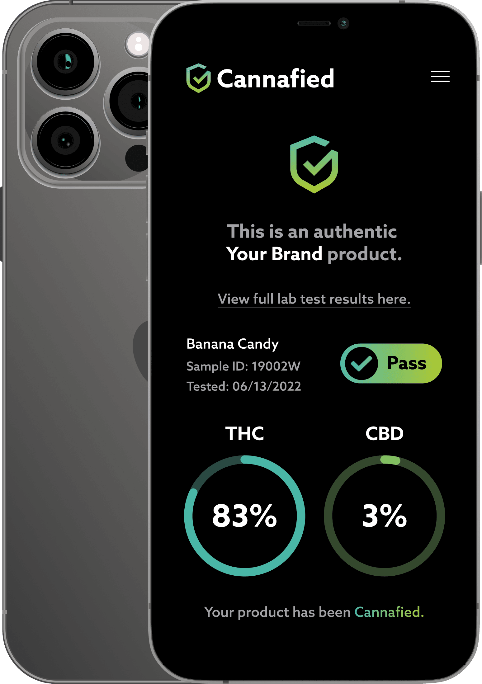 Cannafied Lab Test Scan Screenshot